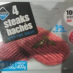 4 steaks hachés surgelés