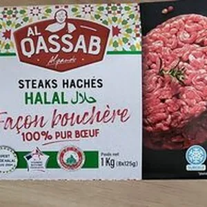 8 steaks hachés pur bœuf halal surgelés