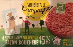 Steaks hachés bio 15%MG