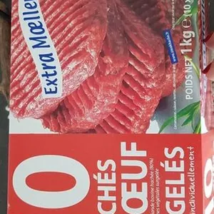 10 hachés au bœuf surgelés