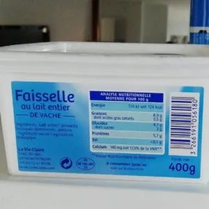 Faisselle au lait entier de vache