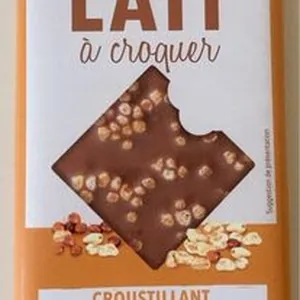Chocolat au lait à croquer croustillant au riz et au quinoa