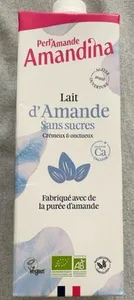 Lait d’amande sans sucres