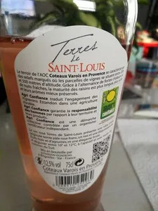 Vin Rosé Terres De Saint Louis, Côteaux Du Varois 2011