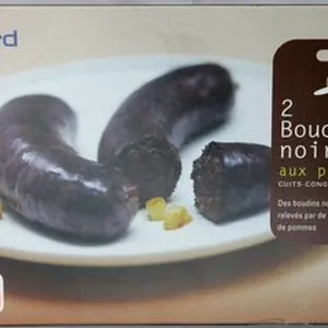 2 Boudins noirs aux pommes (cuits, congelés)