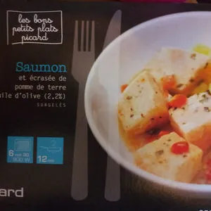 Saumon et écrasée de pomme de terre à l'huile d'olive (2,2%)