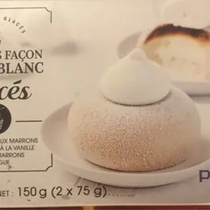 Dessert facon mont blanc glacés