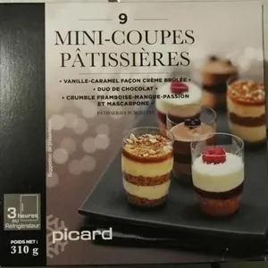 9 mini-coupes pâtissières
