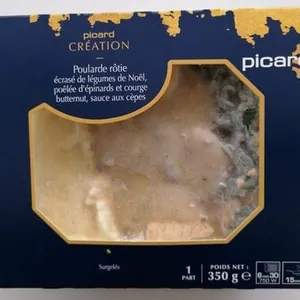 Poularde rôtie écrasé de légumes de Noël