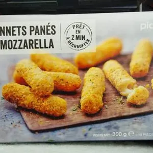 Bâtonnets panés à la mozzarella