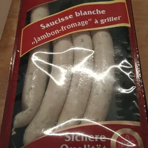 saucisse blanche jambon fromage à griller