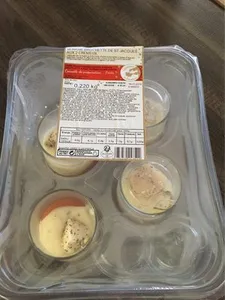 Verrines brochette de saint jacques aux 2 cremeux