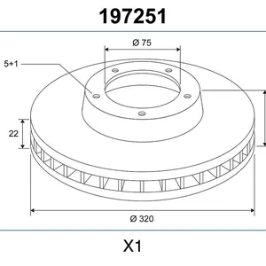 Bromsskiva VALEO 197251