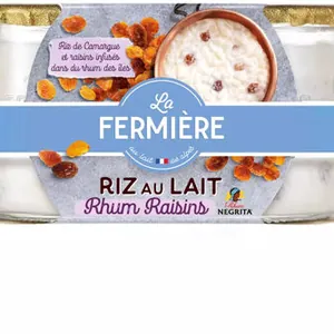 Riz au lait rhum raisins
