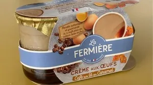 Crème aux oeufs Café sur lit au caramel