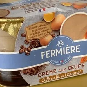 Crème aux oeufs Café sur lit au caramel