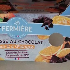 Mousse au chocolat sur lit d'oranges