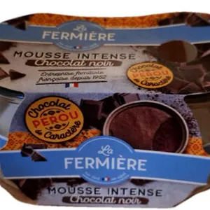 Mousse intense Chocolat Noir du Pérou 2 x 80 g