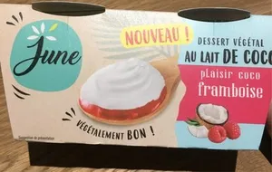 Dessert végétal au lait de coco Framboise