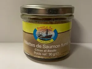 Rillettes de Saumon fumé, Citron et Basilic