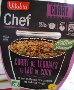 Curry de légumes au lait de coco bio - Chef