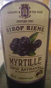 Rieme sirop de myrtille