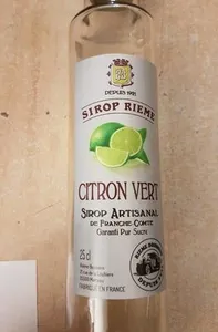 Sirop rieme citron vert