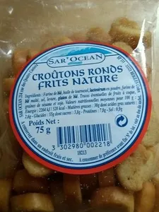 Croûtons ronds frits nature