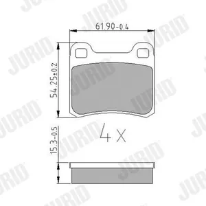 Bromsbelägg JURID 571344J