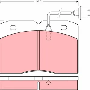Bromsbelägg TRW GDB478