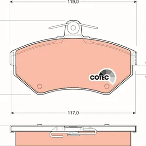 Bromsbelägg TRW GDB1266