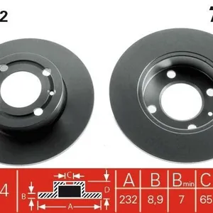 Bromsskiva TRW DF4062