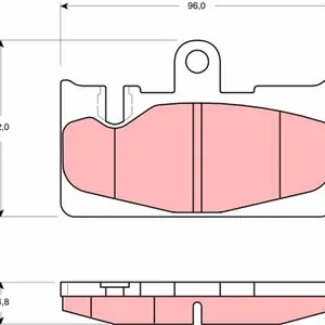 Bromsbelägg TRW GDB3323