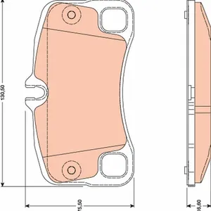 Bromsbelägg TRW GDB1792