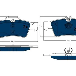 Bromsbelägg TRW GDB1546BTE