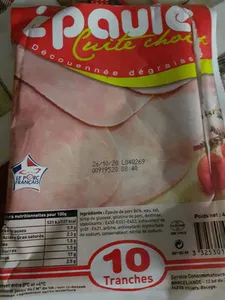 Epaule Découennée Et Dégraissée, 10 Tranches