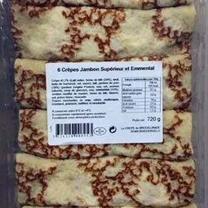 6 Crêpes Roulées Jambon Supérieur et Emmental
