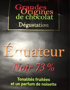 Tablette Equateur Chocolat Noir 73%
