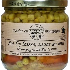 Sot l'y laisse, sauce au miel accompagné de petits pois