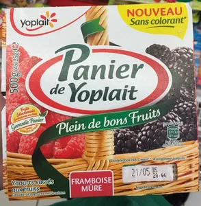 Panier de Yoplait Framboise Mûre