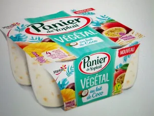 Spécialité végétale fermentée à base de lait de coco, à la Mangue-Passion, aromatisée