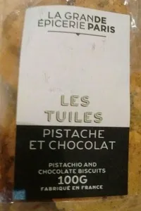 Tuiles à la pistache et au chocolat
