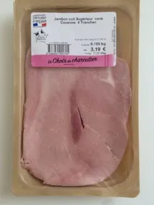 Jambon cuit superieur sans Couenne