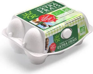 Boîte de 6 Œufs BIO EXTRA FRAIS - Cal. MOYEN/GROS