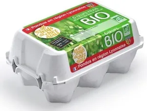 6 œufs bio Les Œufs de chez Nous de poules élevées en plein air issus de l'agriculture biologique