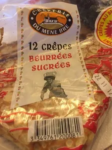 12 Crepes pur beurre beurrees et sucrees
