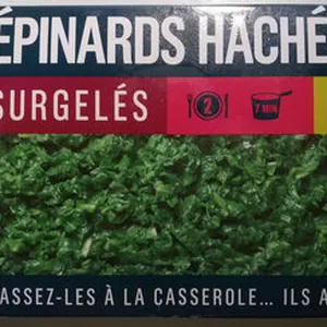 Épinards hachés surgelés