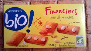 Financiers aux Amandes Monoprix bio