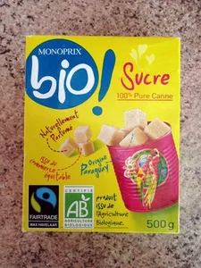 Sucre 100% pure canne
