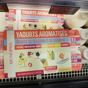 Yaourts sucrés aromatisés